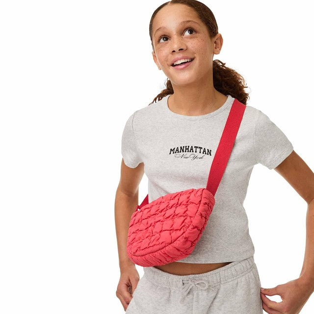 M&S grey marl ribbed T-shirt for 7-8 years, imported from the UK