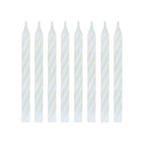 Unique Party white spiral birthday candles 24 pack (British brand)