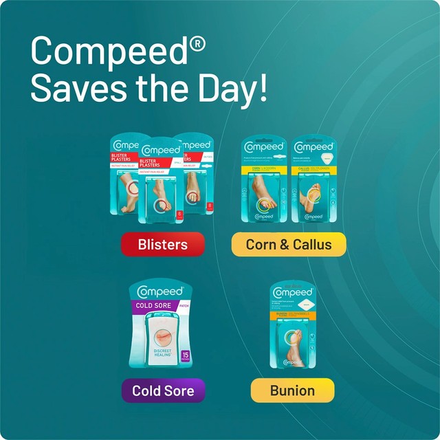 Compeed underfoot blister plasters pack of 5 - British product