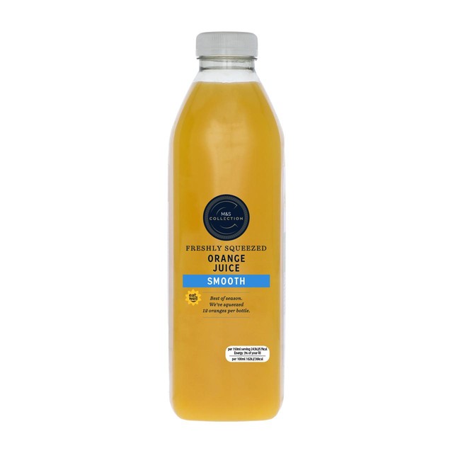 M&S freshly squeezed smooth orange juice 1L, imported from the UK