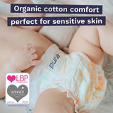 Pura Size 1 newborn nappies, imported from the UK