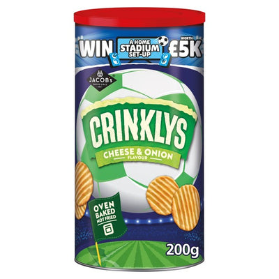 Jacob's Crinklys Cheese & Onion Baked Snack Biscuits 200g