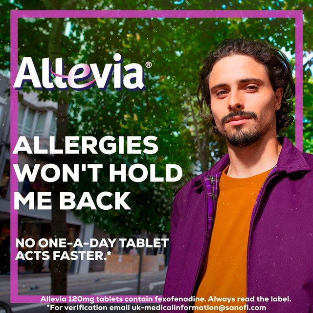 Allevia hayfever allergy relief tablets 15 pack - British product