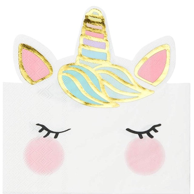 Talking Tables unicorn paper napkins pack of 8 (British brand)