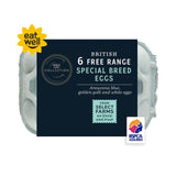 M&S mixed size free range eggs 6 pack, imported from the UK