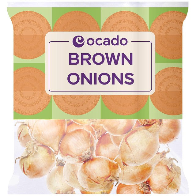 Ocado brown onions 1kg, imported from the UK