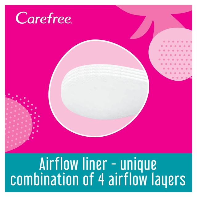Carefree cotton breathable pantyliners 56 pack - British product