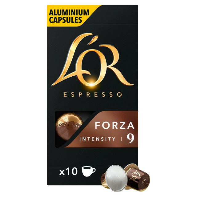 L'OR Forza coffee pods Intensity 9 10 pack, UK version