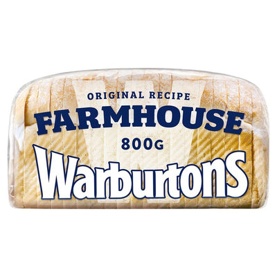 Warburtons Soft White Farmhouse Loaf Thick Sliced White Bread 800g