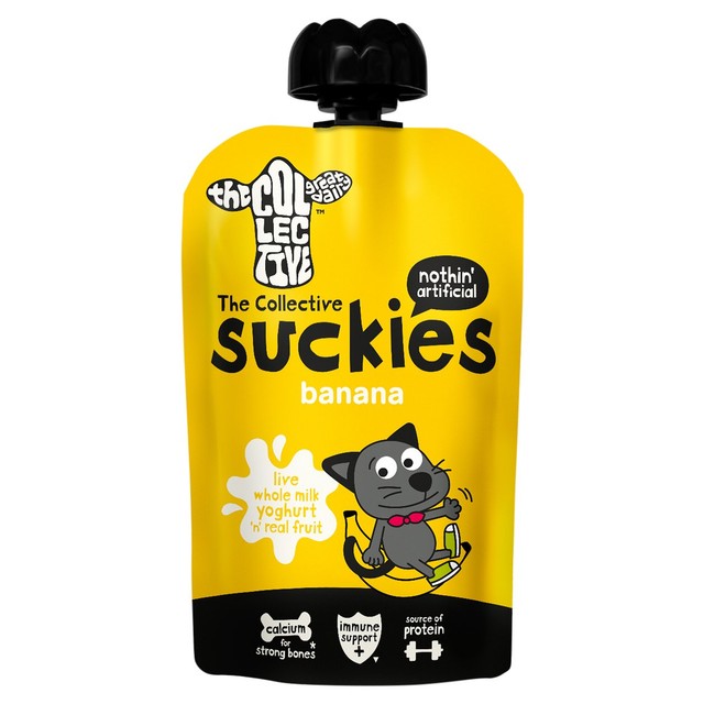 The Collective banana yogurt pouch 90g (British brand)