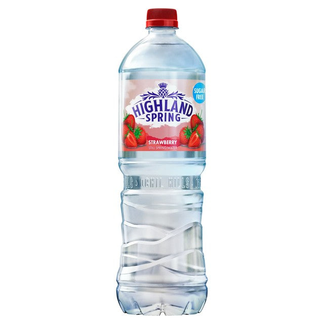 Highland Spring strawberry flavoured still water 1.25L, UK version