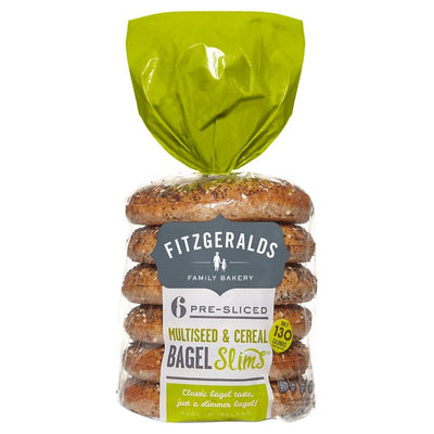 Fitzgeralds Multiseed Cereal Sliced Bagel Thins 6 Pack