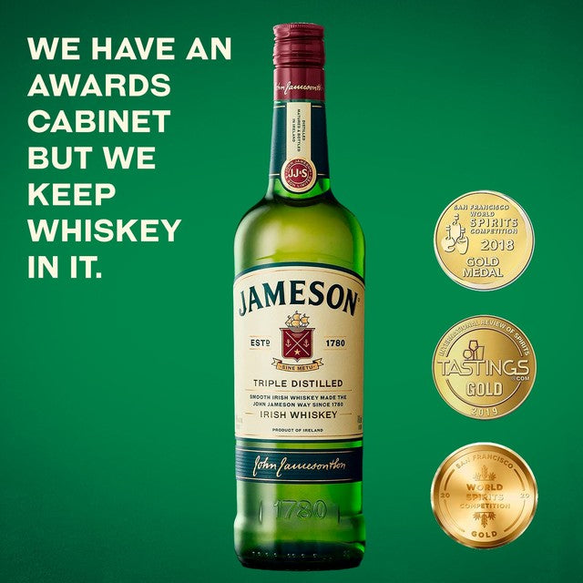 Jameson triple distilled blended Irish whiskey 1L, UK version