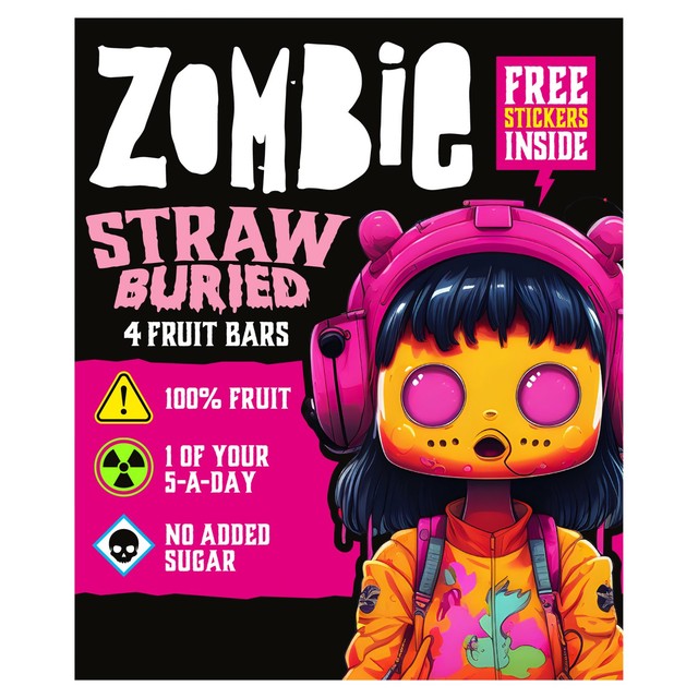 Zombie Snacks Strawburied Fruit Bars 4 x 25g (British brand)