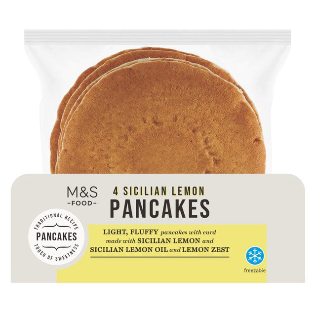 M&S Sicilian Lemon Pancakes 4 x 70g, imported from the UK