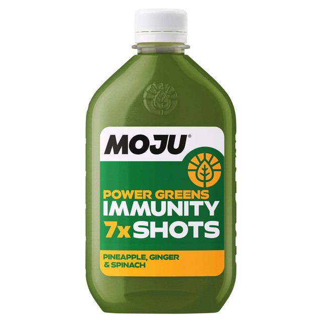 Moju Power Greens Immunity Shot 420ml, imported from the UK