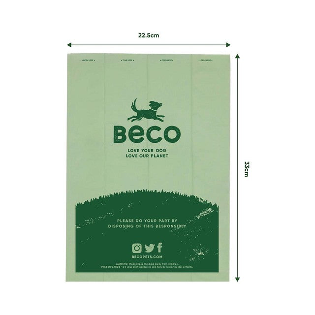 Beco mint scented extra large dog poop bags 270 pack - British product