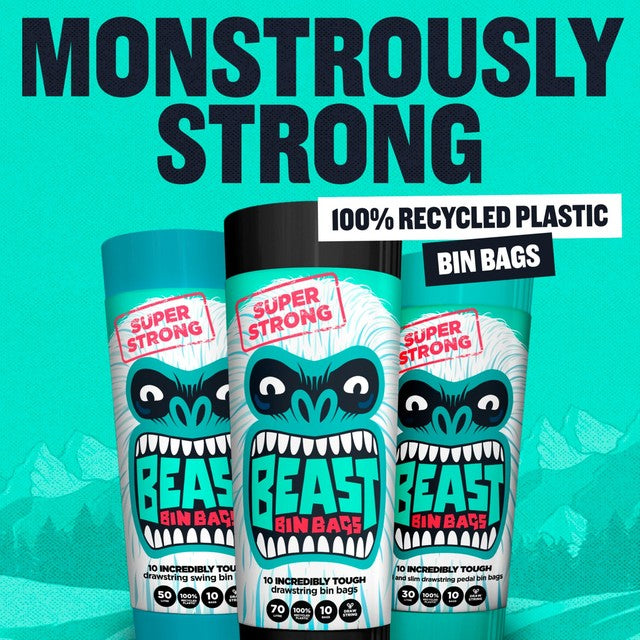 Beast pedal bin bags drawstring 30L - British product