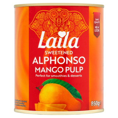 Laila Alphonso Mango Pulp Sweetened Fruit Pulp 850g