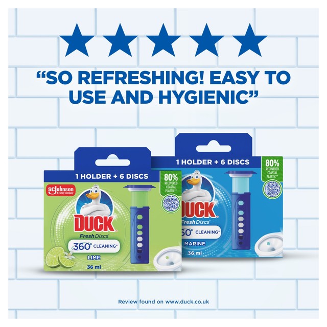Toilet Duck Fresh Discs Lime toilet gel holder 36ml - British product