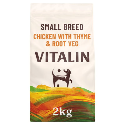 Vitalin Small Breed Adult Chicken with Veg & Thyme Dry Dog Food 2kg