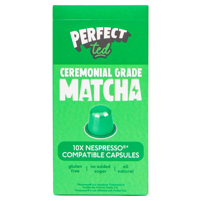 Perfect Ted Original Matcha Pods 10 pods, imported from the UK