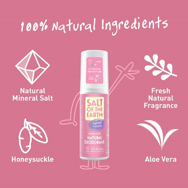Salt of the Earth Lavender Vanilla Deodorant 100ml (British brand)