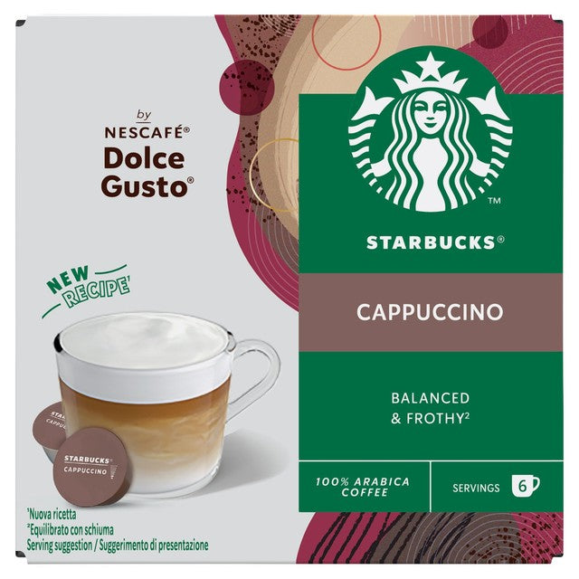 Starbucks cappuccino coffee pods (British brand)