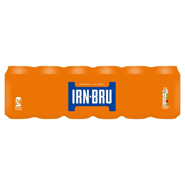 Irn-Bru original soft drink 24 x 330ml, UK version