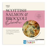 M&S Scottish Salmon Broccoli Quiche 400g, imported from the UK