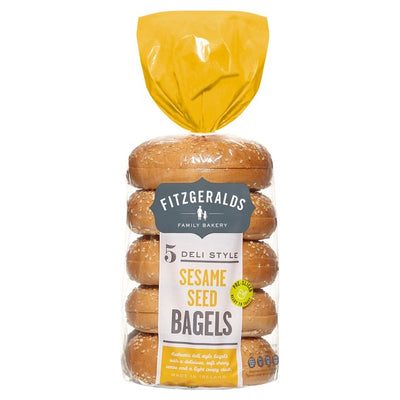Fitzgeralds Sesame Sliced Bagels 5 per pack