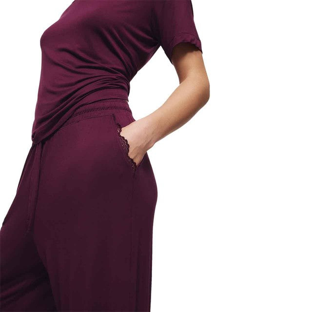 M&S women's pyjama set dark magenta M, imported from the UK