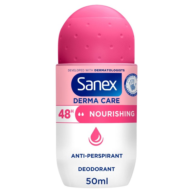 Sanex Derma Care Nourishing 48-hour antiperspirant roll-on deodorant 50ml (British brand)