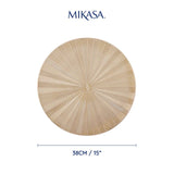 Mikasa gold round placemats 38cm, imported from the UK