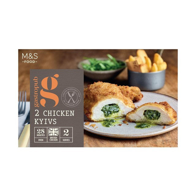 M&S Gastropub Chicken Kyivs 450g, imported from the UK