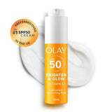 Olay Vitamin C Brighten & Glow Serum SPF 50 50ml, imported from the UK