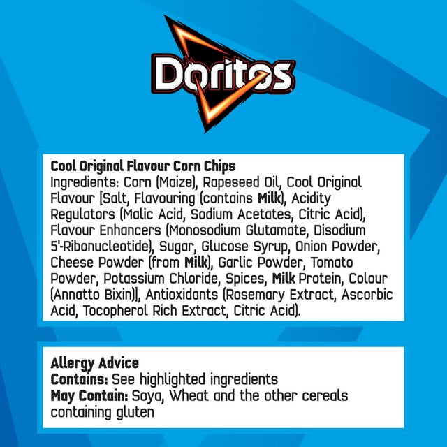Doritos cool original tortilla chips 5 pack multipack - British product