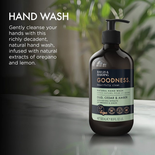 Baylis & Harding hand wash Oud, Cedar & Amber 500ml - British product