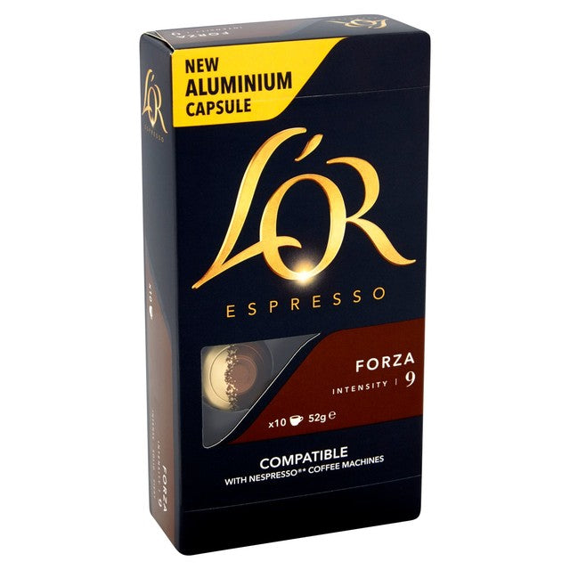 L'OR Forza coffee pods Intensity 9 10 pack, UK version