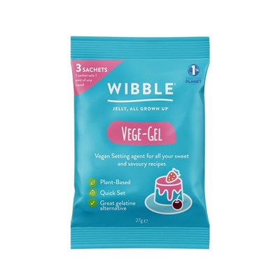 Wibble Vege Gel Plant-Based Gelling Crystals 3x9g