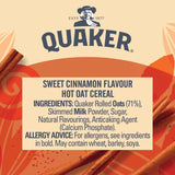 Quaker sweet cinnamon porridge pot 57g (British brand)