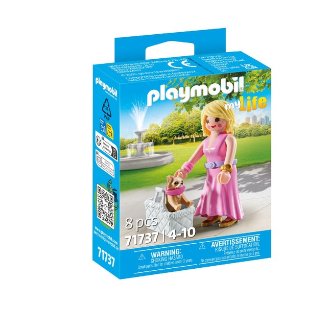 Playmobil My Life It-Girl with Chihuahua toy figurine set, imported from the UK