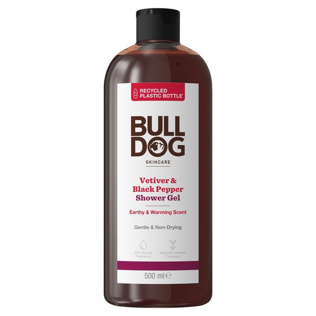 Bulldog black pepper and vetiver shower gel 500ml - British product