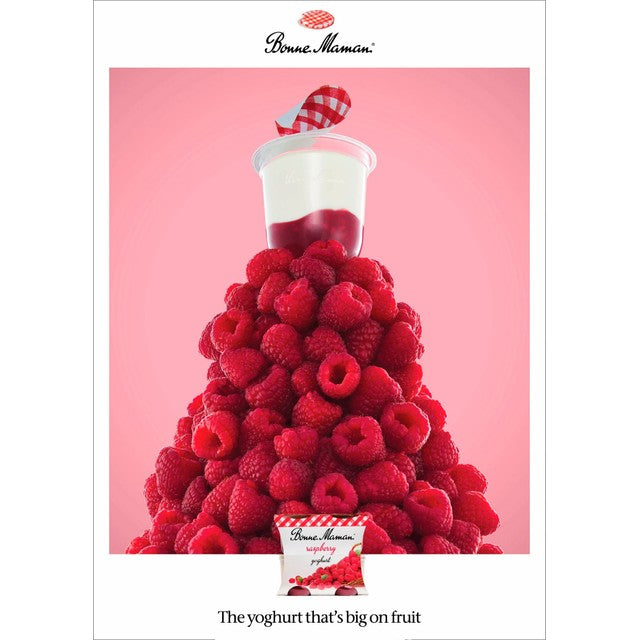Bonne Maman raspberry yoghurt 4 x 115g pots - British product