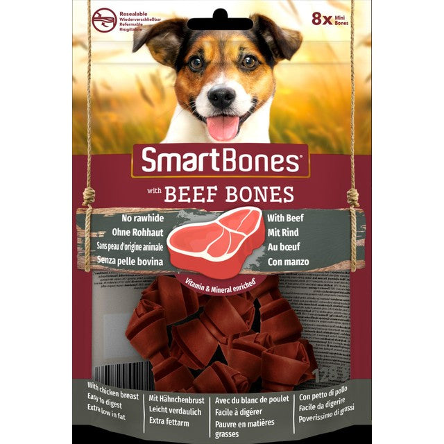 SmartBones beef dog treats 128g (British brand)