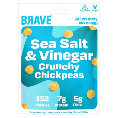 Brave Roasted Chickpeas Salt & Vinegar Snack 35g