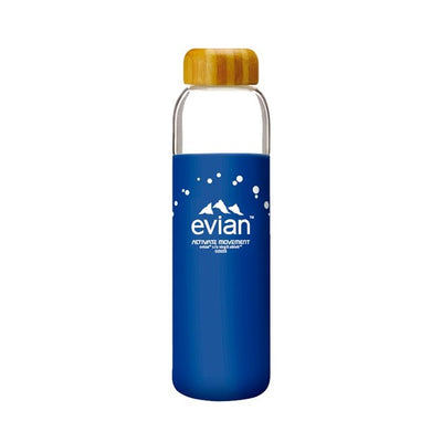 Evian SOMA Travel Glass Vannflaske Designer Blå 500ml