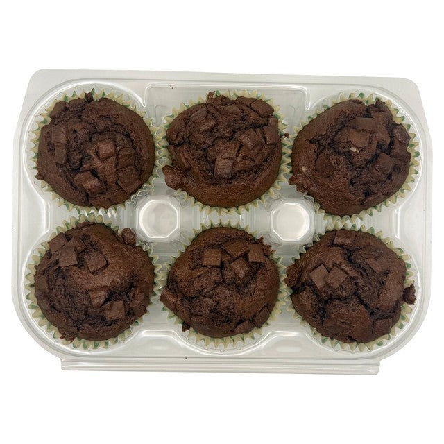 Emma's Country Cakes Double Chocolate Chip Muffins 6 per pack - British product