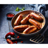 M&S sweet chilli pork sausages 400g, imported from the UK