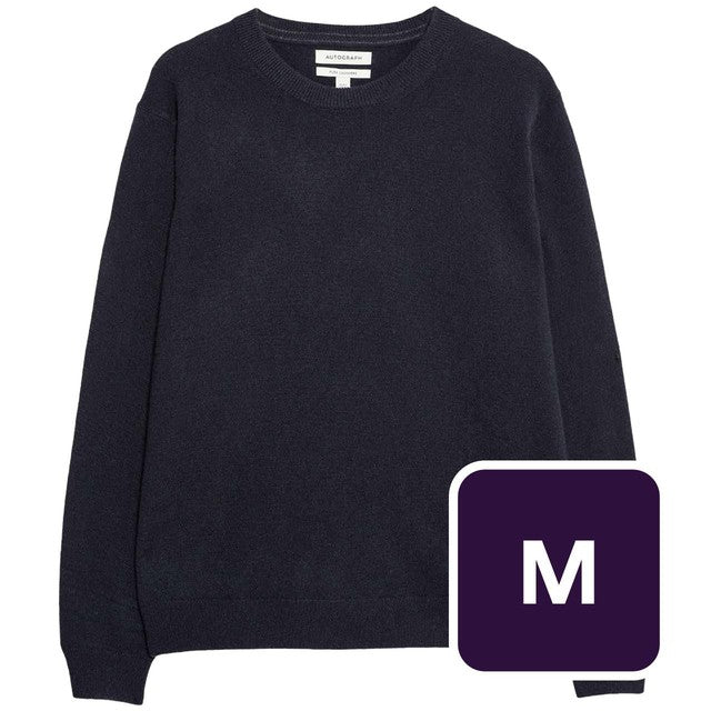 M&S men's cashmere jumper in navy, size M, imported from the UK